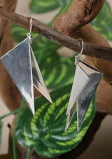 Geometric Silver Dangle Earring