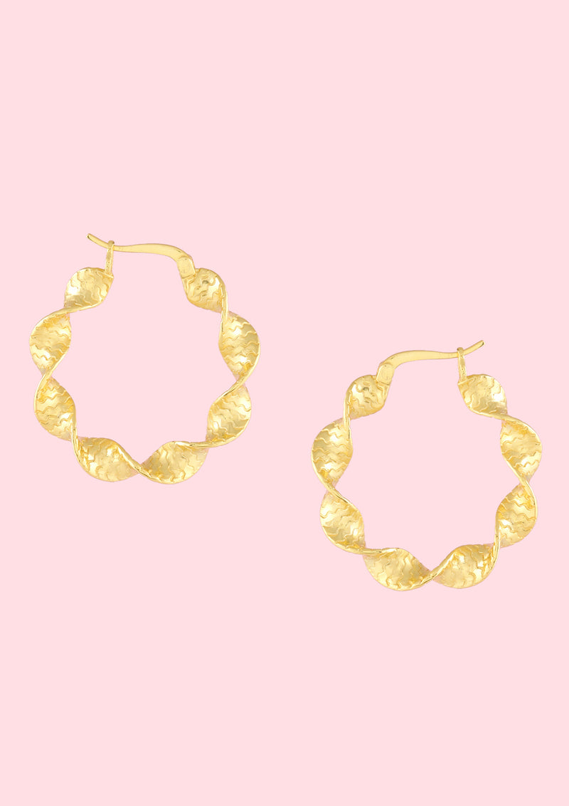gold helix hoop