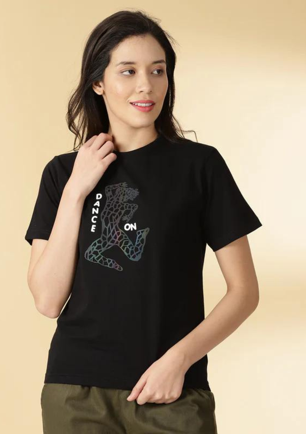 PREMIUM B&W HOLOGRAPHIC PRINT T-SHIRT