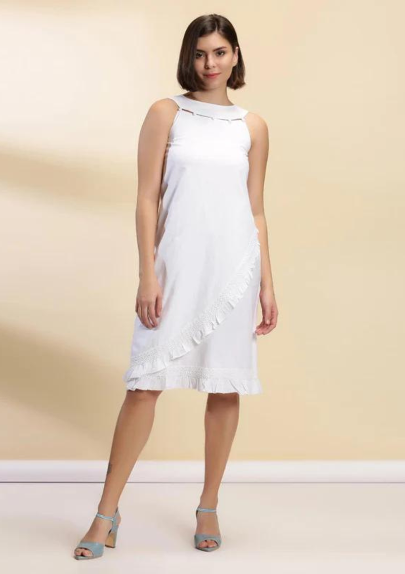 Stylized Neckline Dress