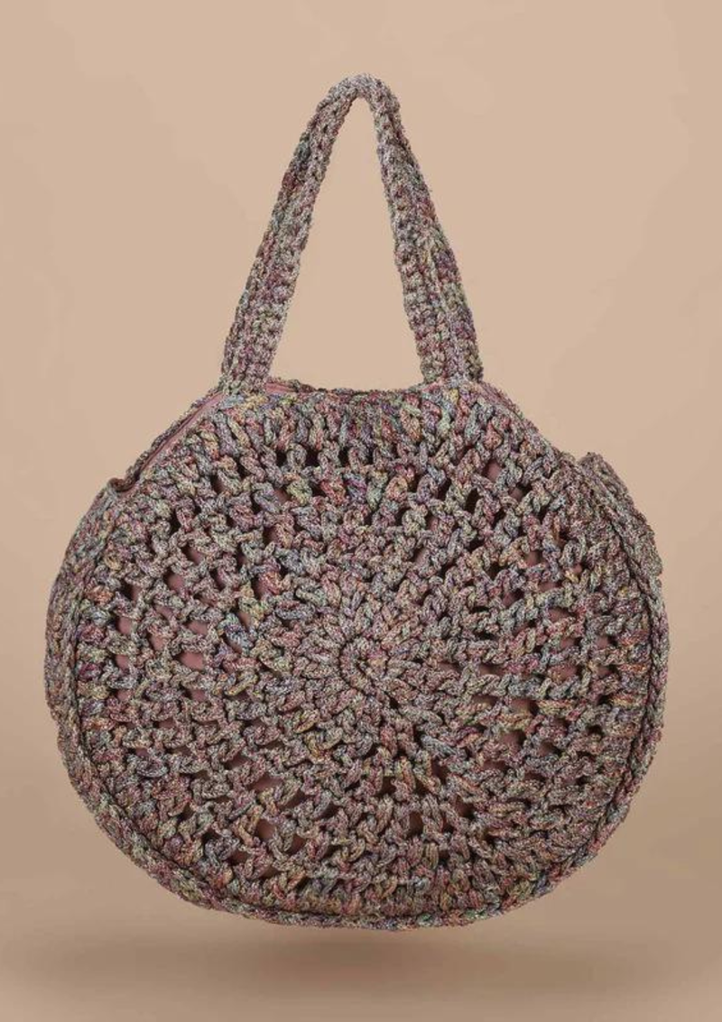 Multicolor Crochet Handheld Bag