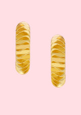 wavy gold hoop earrings