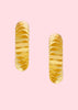 wavy gold hoop earrings