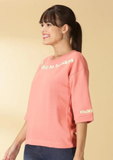 Drop Shoulder Fleece T-Shirt