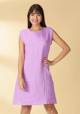 Supernova - Violet Linen Shift Dress