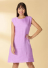 Supernova - Violet Linen Shift Dress