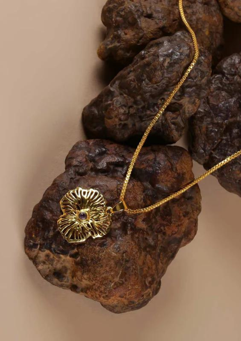 Amethyst Studded Pendant Necklace