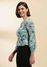 Overlap Front Tied Top