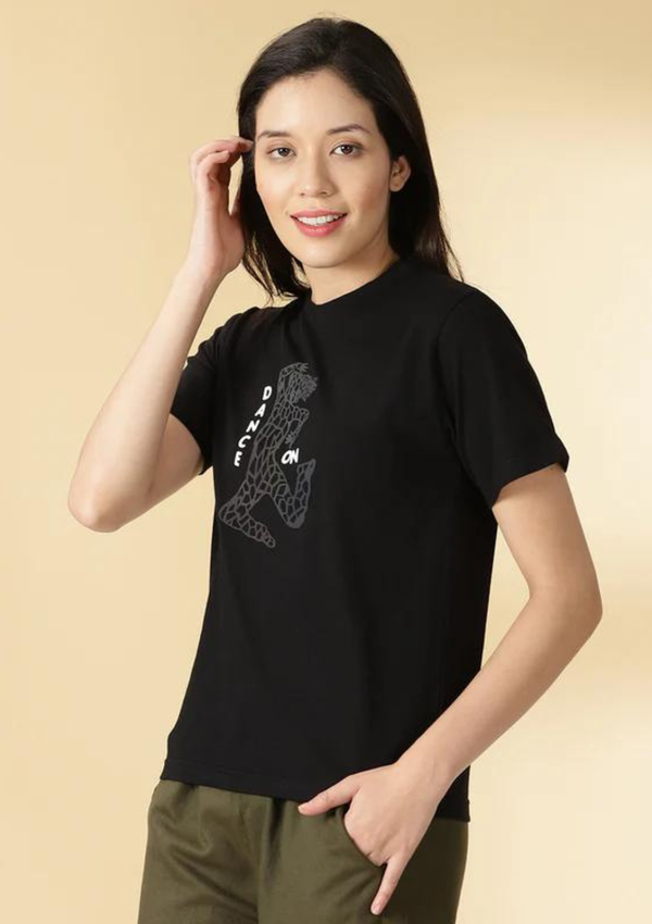 PREMIUM B&W HOLOGRAPHIC PRINT T-SHIRT