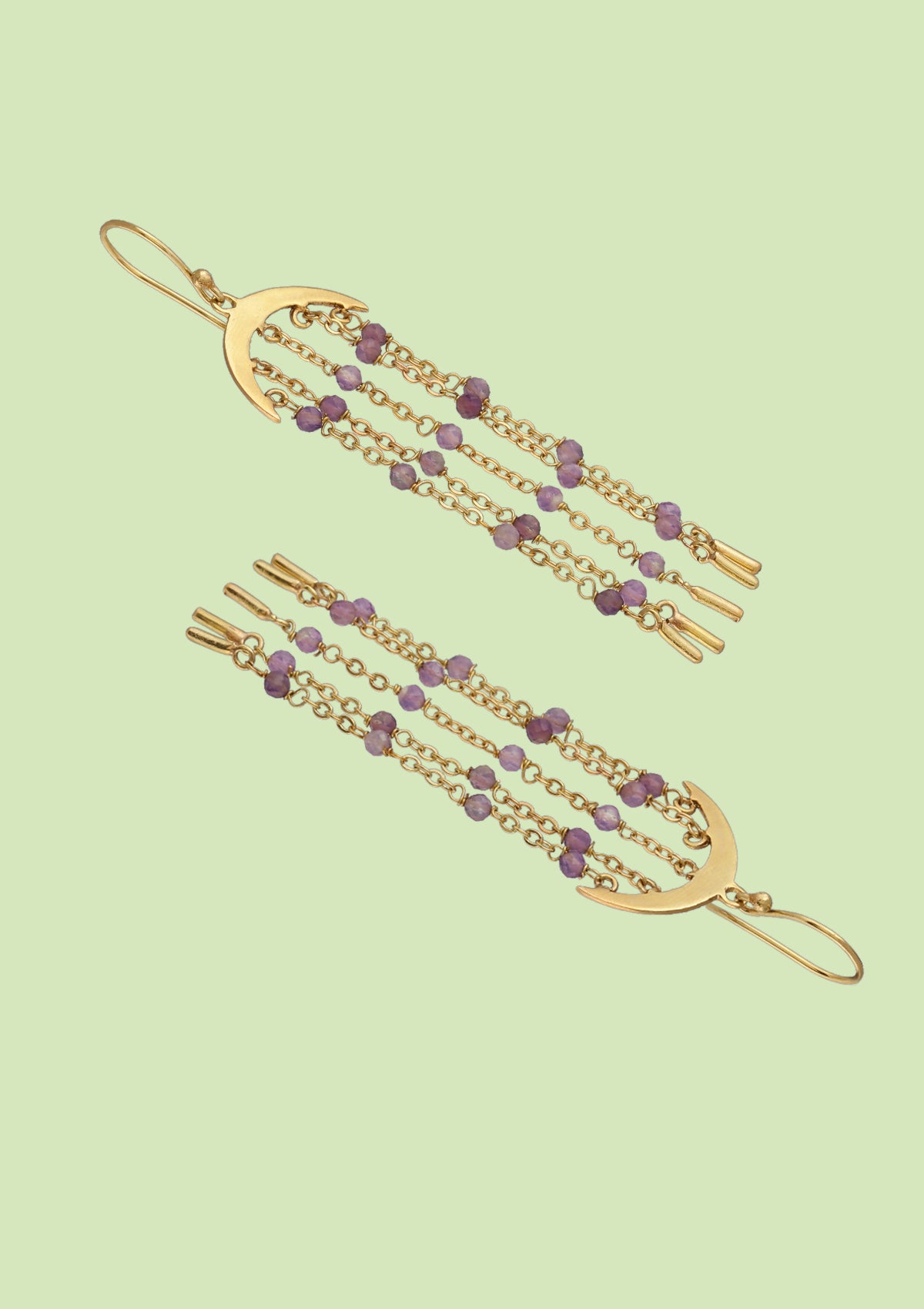 Amethyst Beads Earring - IshqMe