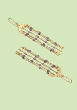 Amethyst Beads Earring