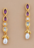 Gold Plated Silver Drop Earrings
