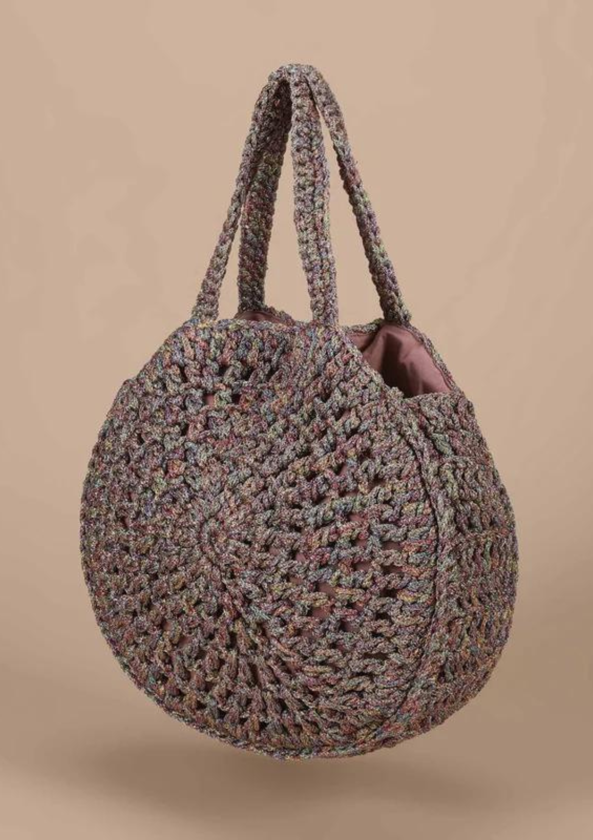 Multicolor Crochet Handheld Bag