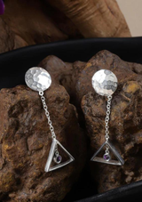 Amethyst Silver Dangle Earring