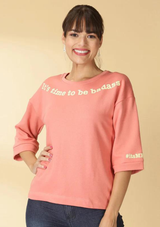 Drop Shoulder Fleece T-Shirt