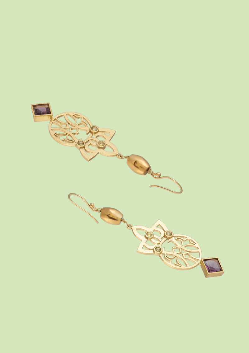 Amethyst Peridot Earring