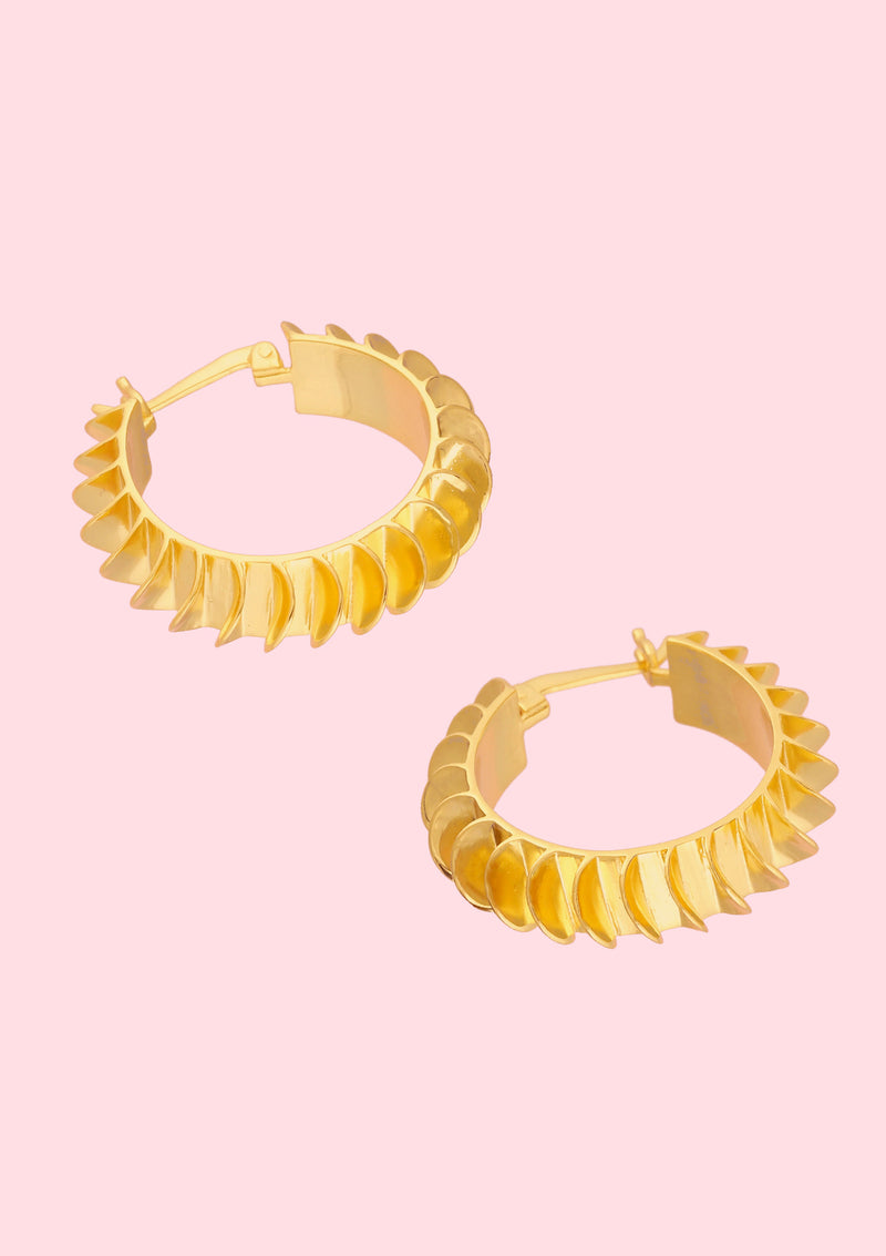 Sculpted Wavy Hoops
