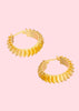 Sculpted Wavy Hoops