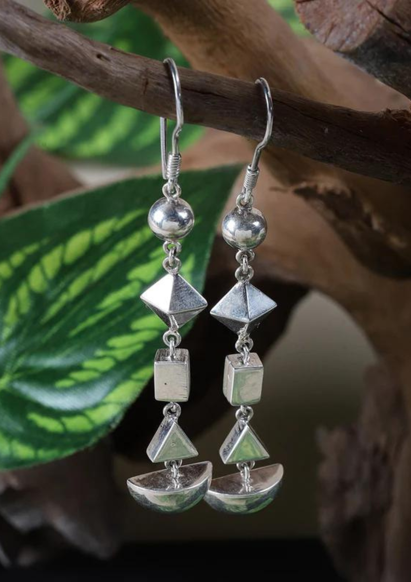 Geometric Shapes Dangler Earrings