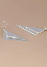 Geometric Silver Dangle Earring