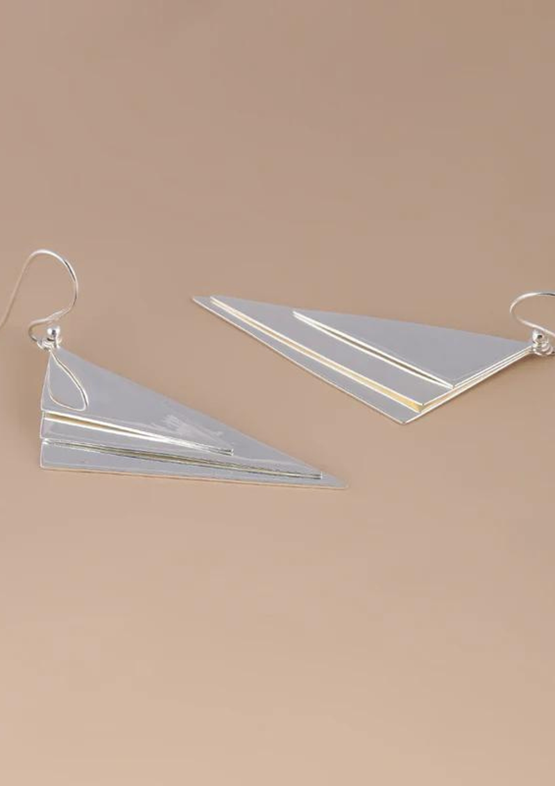 Geometric Silver Dangle Earring