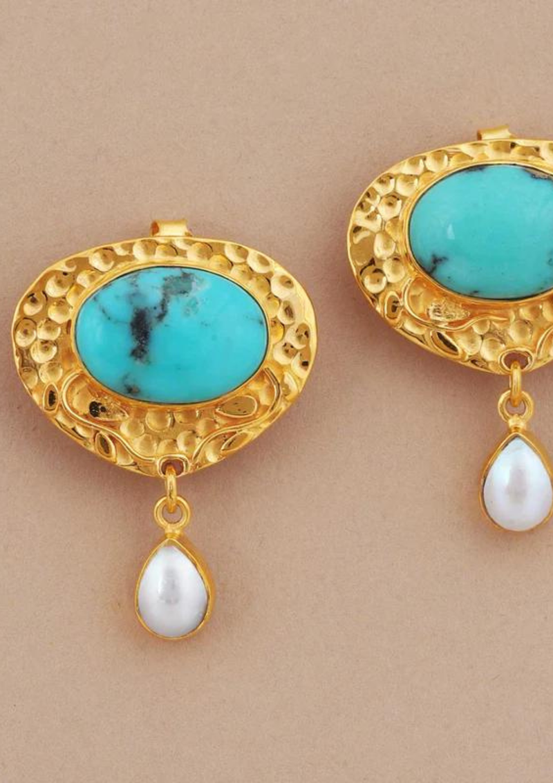 Turquoise Silver Earrings