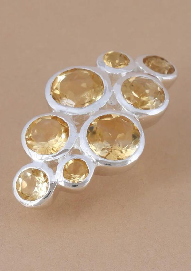 Citrine Silver Stud Earring