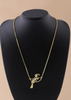 Amber Stone Bird Pendant Necklace