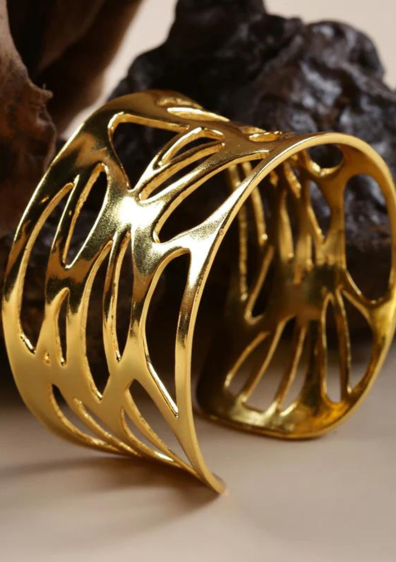 Chunky Cutwork Cuff Bracelet
