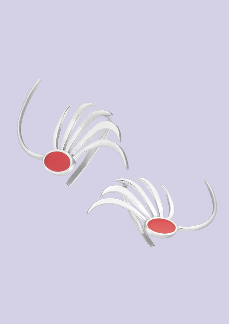 Flame Curve Cuff Earring