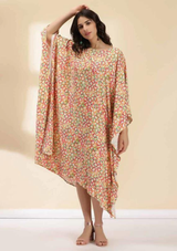 Retro Printed Kaftan Dress