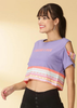 Slashed Sleeve Crop Top