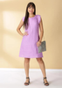 Supernova - Violet Linen Shift Dress
