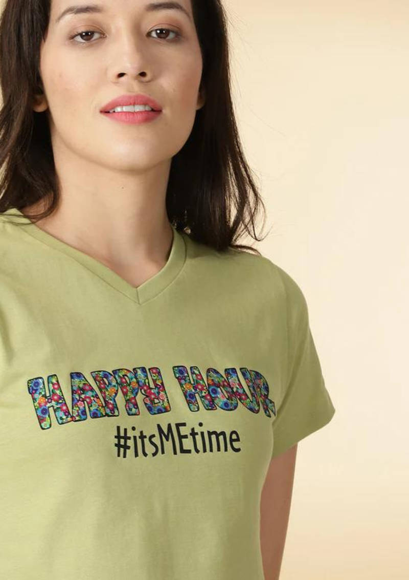 Happy Hour V Neck Crop Top, basic v neck crop top