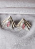 Layered Pink Cubic Zirconia Stud