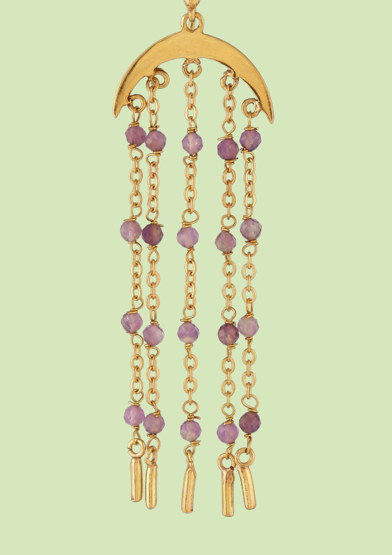 Amethyst Beads Earring