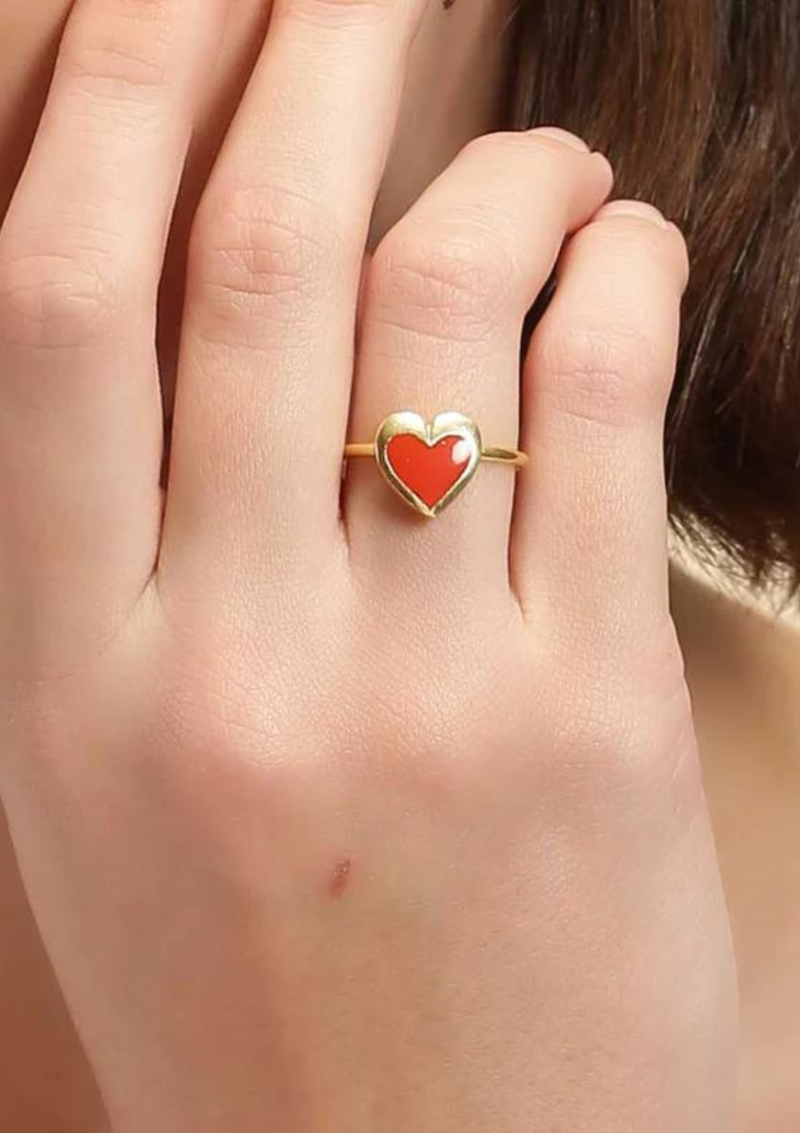 Adjustable Neon Heartshaped Ring