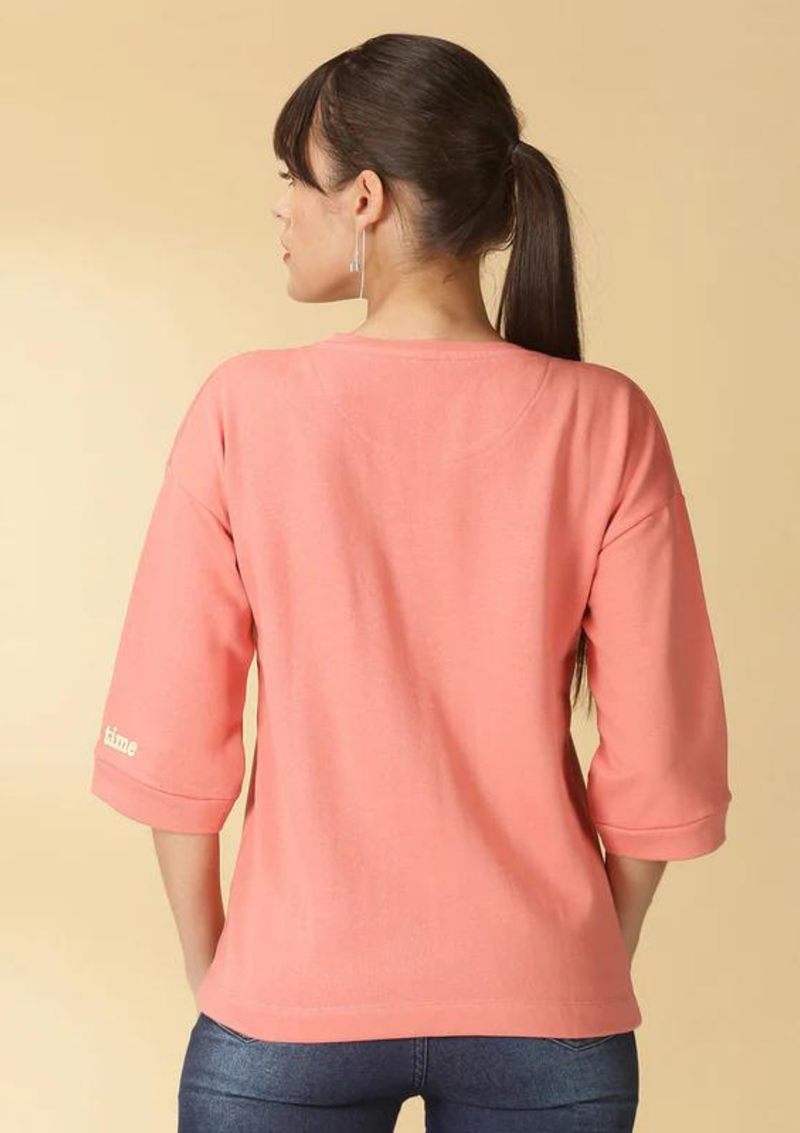 Drop Shoulder Fleece T-Shirt