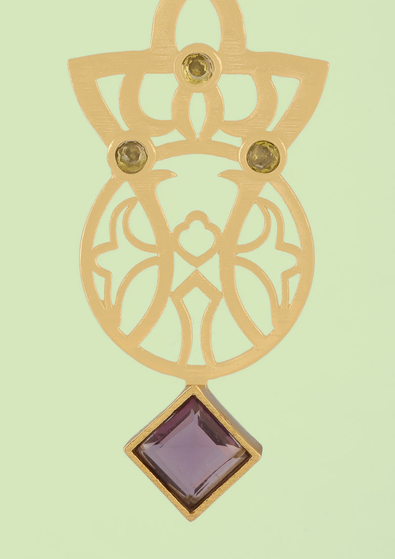 Amethyst Peridot Earring