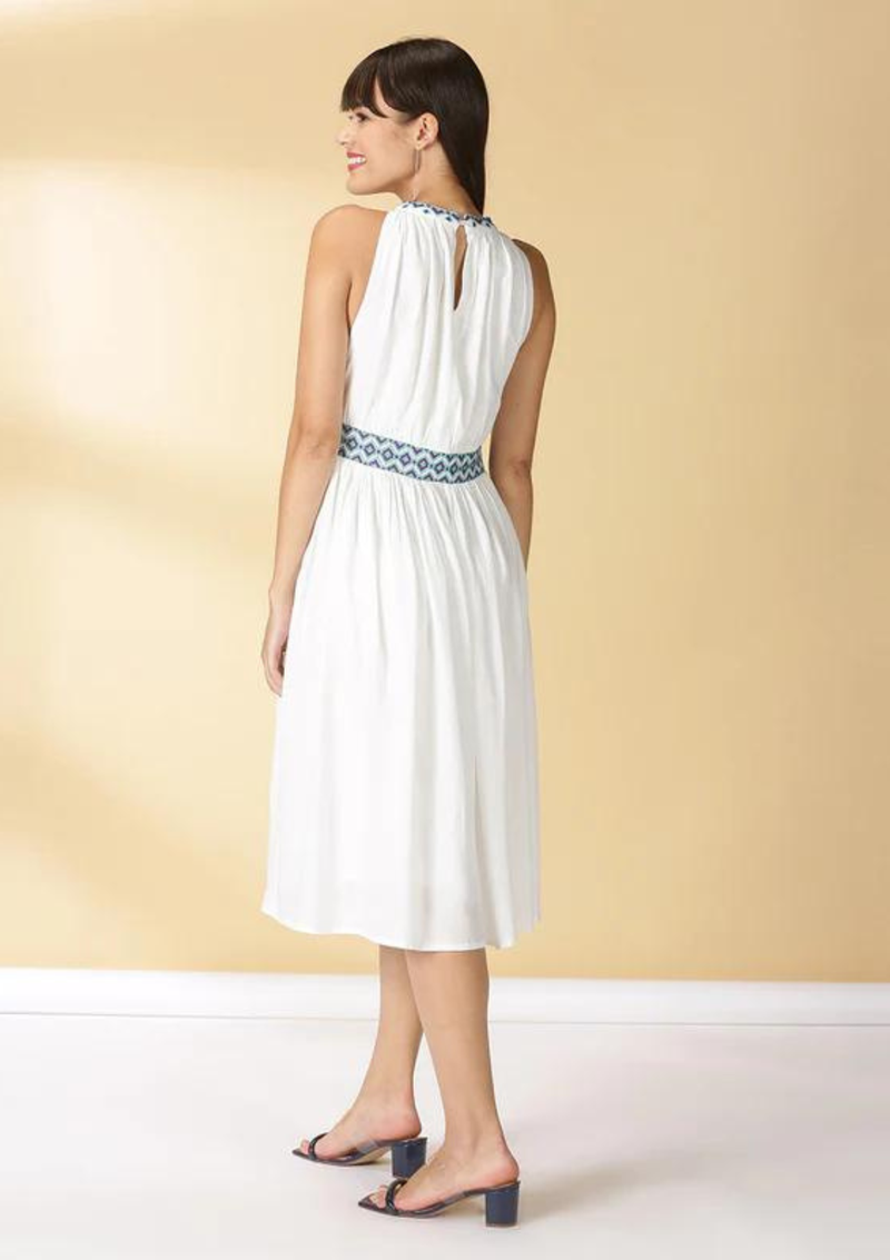 Celeste - White Rayon Dress, Celeste - White Rayon Dress, women's rayon dress