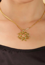 Circlet Peridot Pendant Necklace
