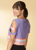 Slashed Sleeve Crop Top