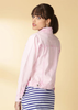 Hayley - Pink Denim Jacket with Blue Striped Dress
