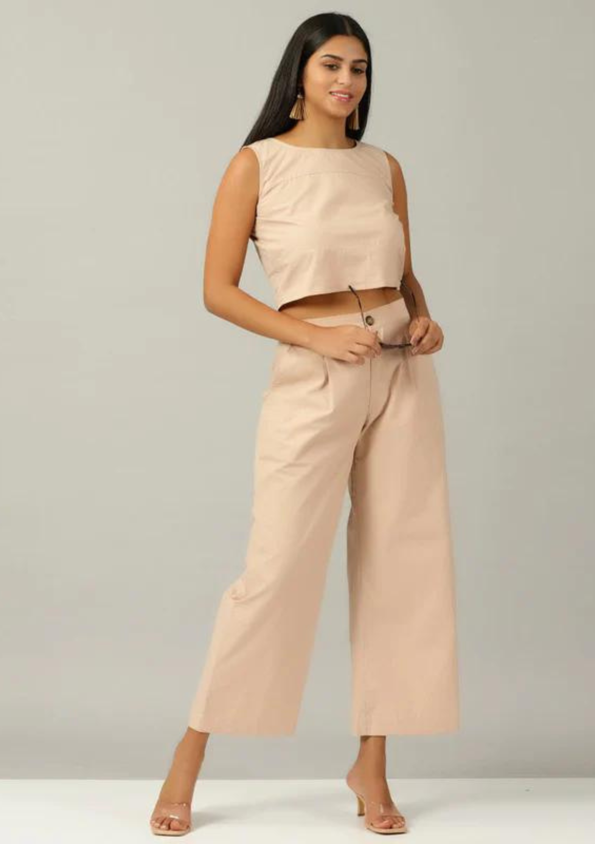Denim Co Ord Set With Split Skirt - Summer Evenings Sorted