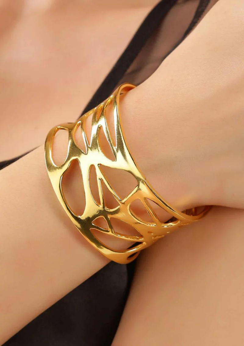 Chunky Cutwork Cuff Bracelet