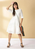 Astra - Charming White Schiffli Dress