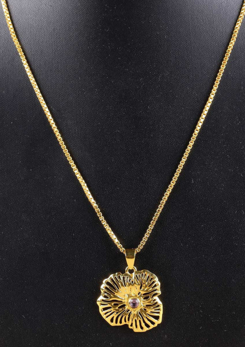 Amethyst Studded Pendant Necklace