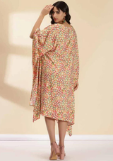 Retro Printed Kaftan Dress