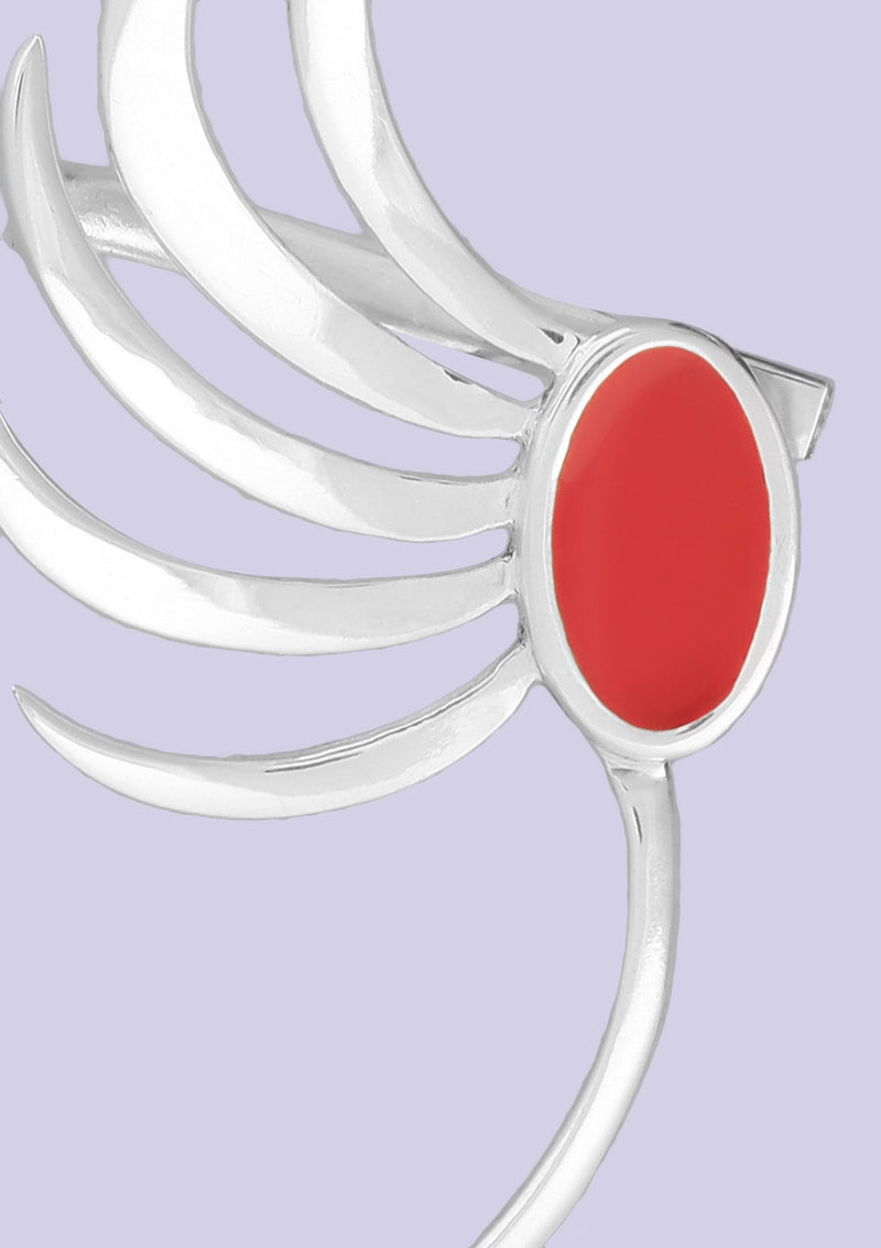 Flame Curve Cuff Earring