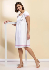 Petal Sleeve Empire Dress